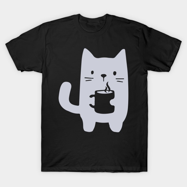 Cat Loves A Cuppa T-Shirt by madmonkey